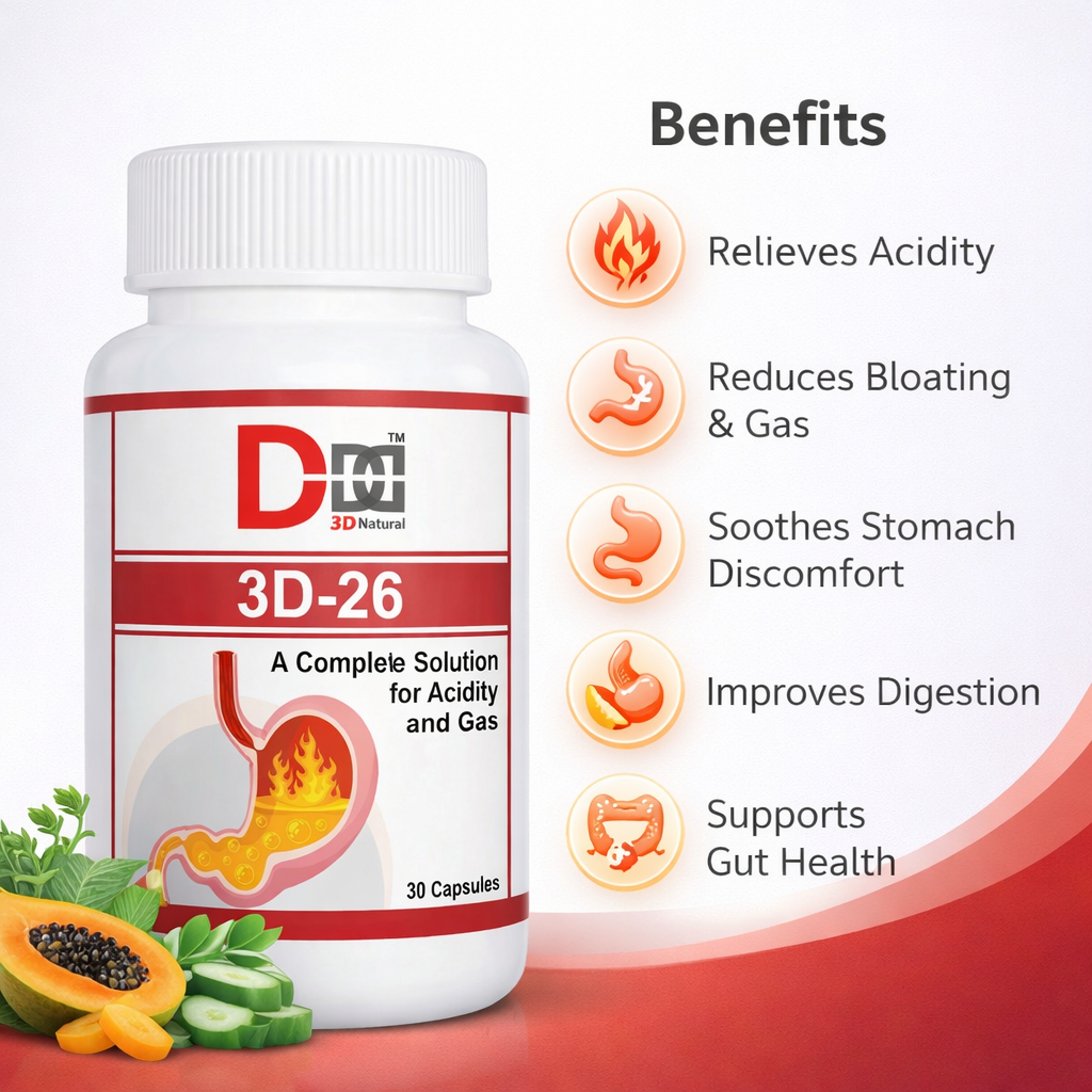 3D-26 Acid & Gas Relief Capsules