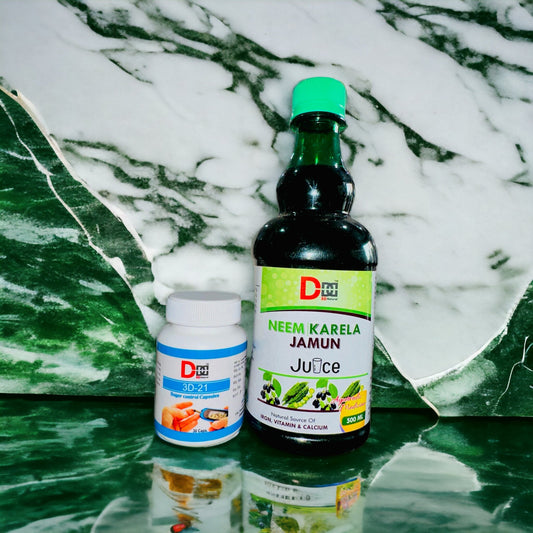 Karela Jamun Juice And Capsules Combo
